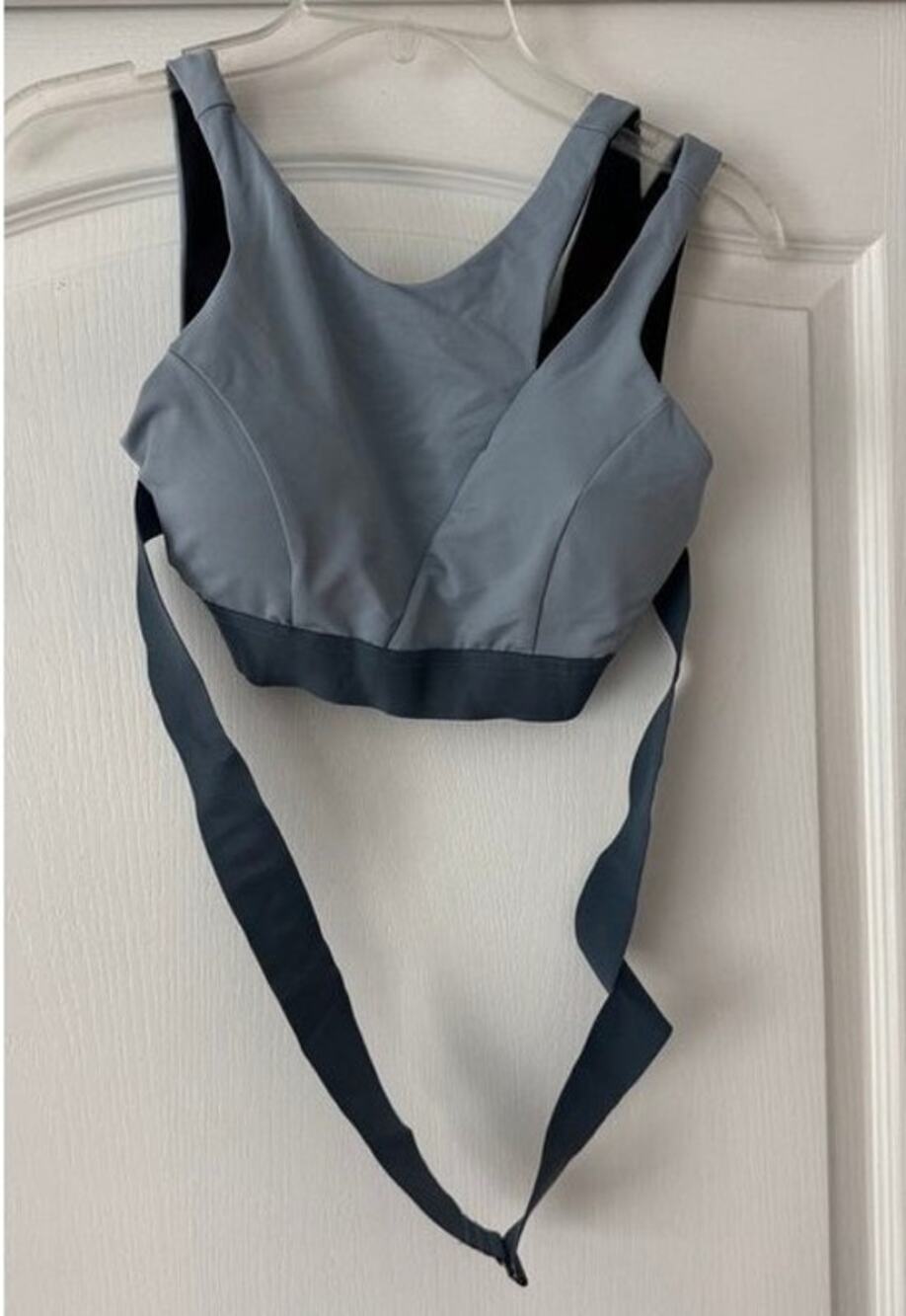 MICHI Le Mans Bra Women’s Small Two-Tone Blue Wrap Sports Bra Padded